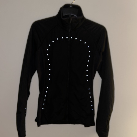 Lululemon Run for Cold Jacket BLACK Sz 4 Primaloft, Reflective, Thumbholes - Picture 3 of 16
